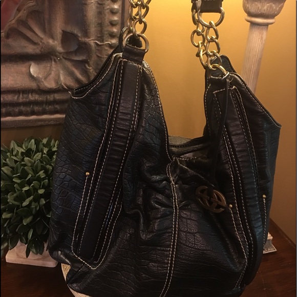 Marc Ecko Handbags - Red by Marc Echo Black Hobo Bag